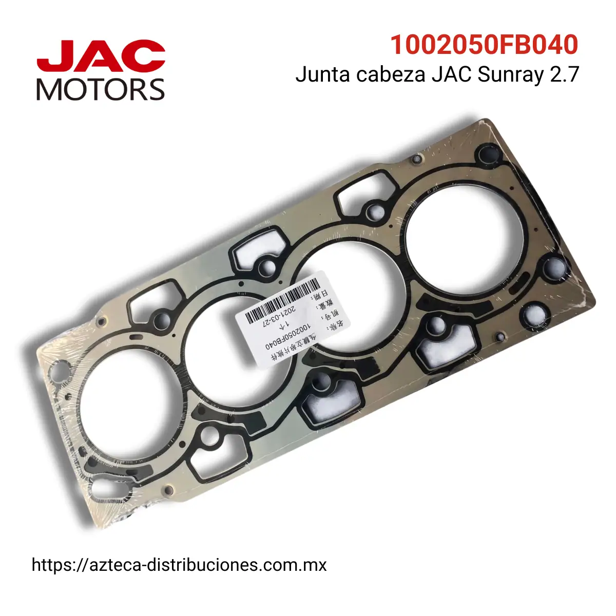 Junta cabeza  JAC Sunray 2.7